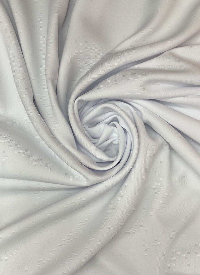 Gabardine Polyester Gabardine Fabric - White, 59/60" Width (1 Yard)