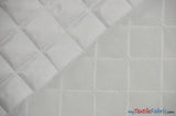 Quilted Polyester Batting Fabric - Diamond Quilted Padded Lining, 58/60" Width (1 Yard)