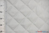Quilted Polyester Batting Fabric - Diamond Quilted Padded Lining, 58/60" Width (1 Yard)
