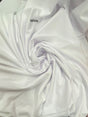White Scuba Polyester Fabric - White, 59"-60" Width