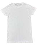 Lucky Friends 1001 100% Cotton Fabric - White, Round Neck T-Shirt, 4.2 Oz, Tubular, No Side Seams (1 Unit)