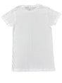 Lucky Friends 1001 100% Cotton Fabric - White, Round Neck T-Shirt, 4.2 Oz, Tubular, No Side Seams (1 Unit)