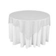 White Square Polyester Overlay Tablecloth 72″ x 72″