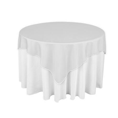 White Square Polyester Overlay Tablecloth 72″ x 72″