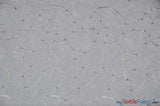 Ferial Organza Embroidery Polyester Fabric - Embroidered Floral Sheer With Sequins, 52/54" Width, Multiple Colors (1 Yard)