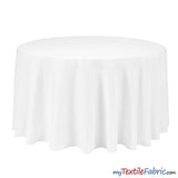 108 Inch Round Polyester Seamless Tablecloth Fabric - Solid Color, 108" Diameter (By Piece)