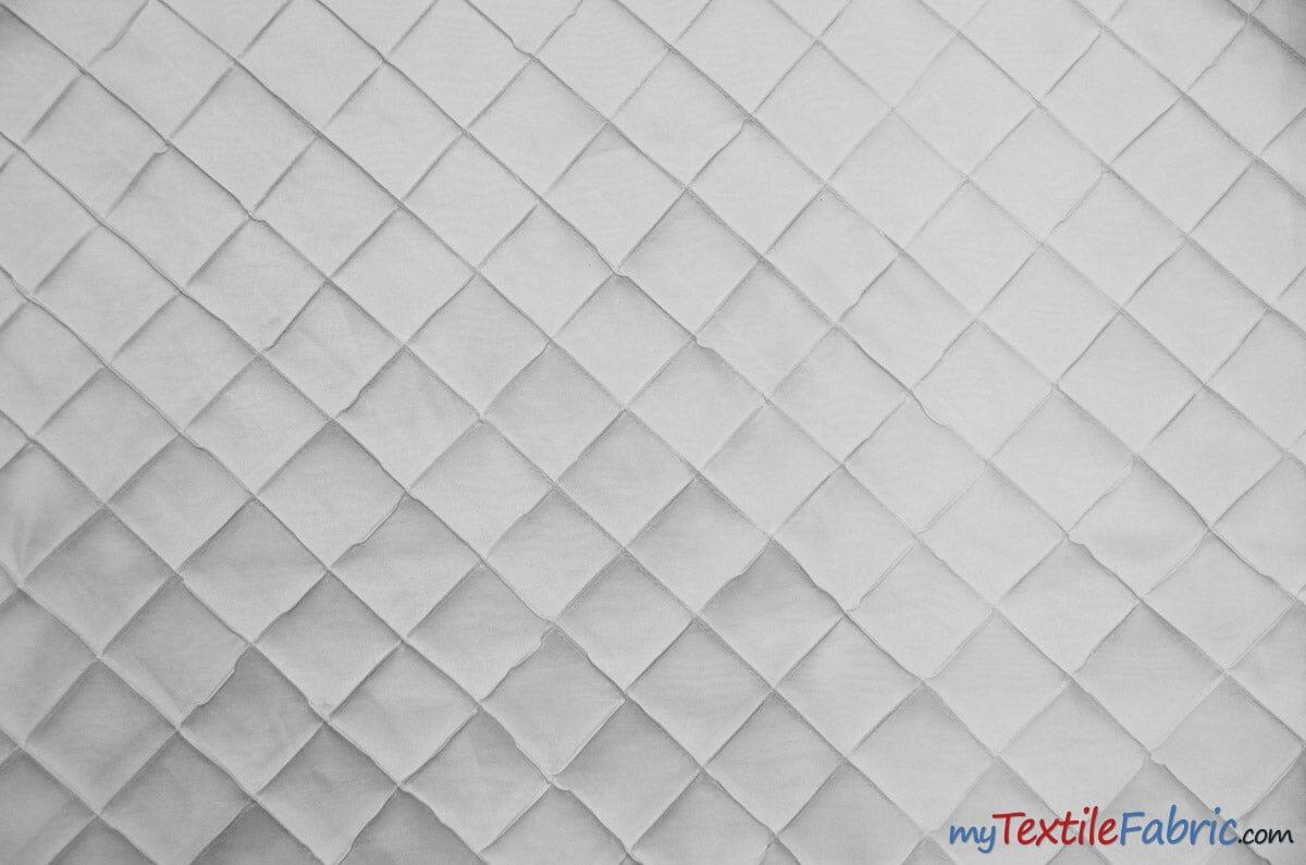 Pintuck 2X2 Taffeta Fabric - Diamond Pattern, 54" Width, Multiple Colors (1 Yard)