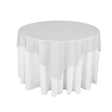 White Square Polyester Overlay Tablecloth 60″ x 60″
