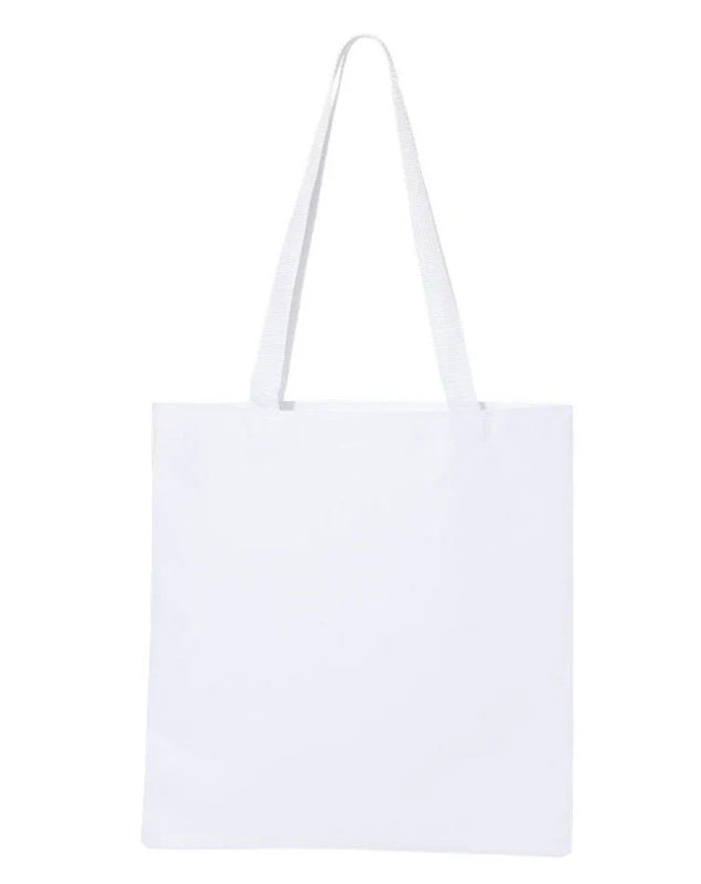 Small Tote Bag 600 Denier Polyester/PVC Fabric - White, 14 3/4" W X 13 3/4" H (One Size)