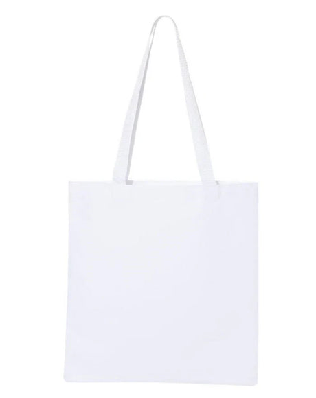 Small Tote Bag 600 Denier Polyester/PVC Fabric - White, 14 3/4" W X 13 3/4" H (One Size)