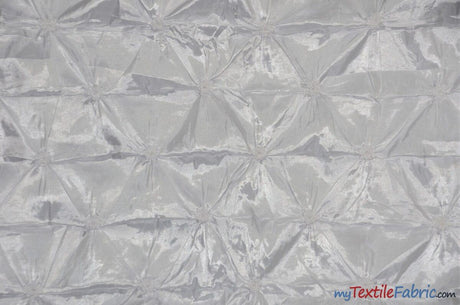 Pinwheel Button Taffeta Polyester Fabric - Pinwheel Button Texture, 48" Wide, Multiple Colors (1 Yard)