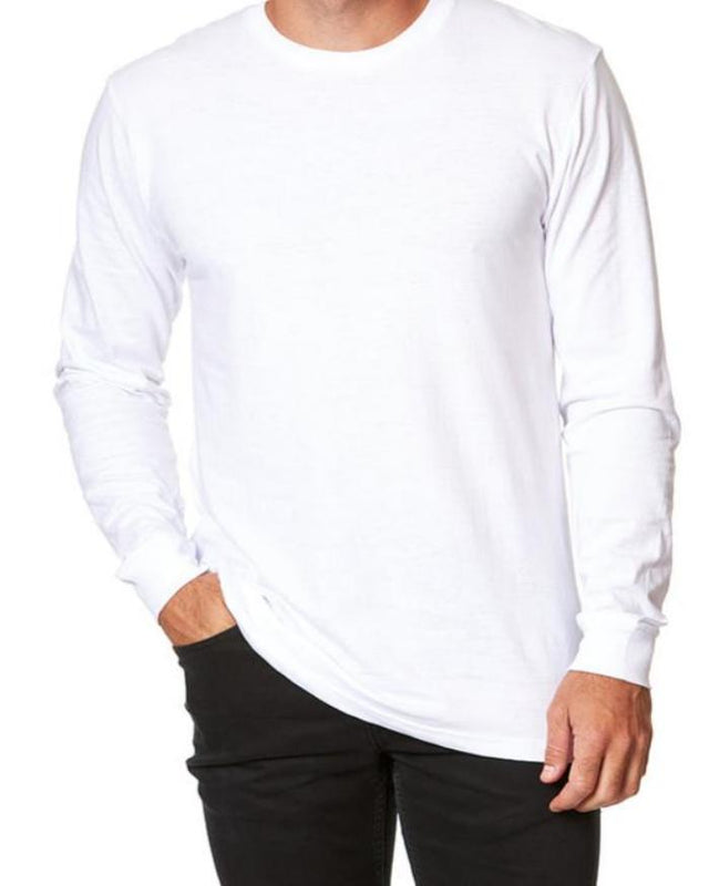 Lucky Friends 1501 Cotton Fabric - White, Long Sleeve, Adult Shirt (1 Piece)