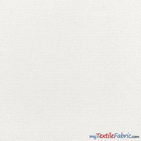 10 Oz 100 Percent Cotton Canvas Fabric - Bleached White, Dyed Black, 60" Wide (1 Yard)
