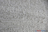 New York Dazzle Polyester Sequins Fabric - 6Mm Sequins, Semi Solid Mesh Sheer Background, 52" Width, Multiple Colors (1 Yard)