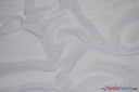 IFR Crush Sheer Voile Polyester Fabric - White, Ivory, Champagne, 108" Width (1 Yard)