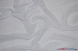 IFR Crush Sheer Voile Polyester Fabric - White, Ivory, Champagne, 108" Width (1 Yard)