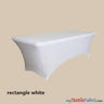 8Ft Spandex Tablecloths Polyester Fabric - Fits Standard 8Ft Table, White, Ivory, Black, 8Ft Tablecloth (By Piece)