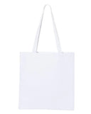 Big Tote Bag 600 Denier Polyester/PVC Fabric - White, Zippered Closure, 18"W x 16"H x 4 1/2"D (1 Bag)