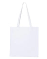 Big Tote Bag 600 Denier Polyester/PVC Fabric - White, Zippered Closure, 18"W x 16"H x 4 1/2"D (1 Bag)