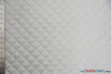 Quilted Polyester Batting Fabric - Diamond Quilted Padded Lining, 58/60" Width (1 Yard)