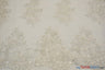 Camilla Embroidery Polyester Fabric - Flower Embroidery With Sequins, Sheer Bridal Lace, 52" Width (1 Yard)