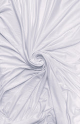 Stretch Lining Polyester Fabric - White, Matte Soft, 60" Width (1 Yard)