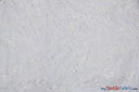 Dahlia Organza Embroidery Polyester Fabric - Embroidered Floral Sheer With Sequins Embellishment, 54" Width (1 Yard)