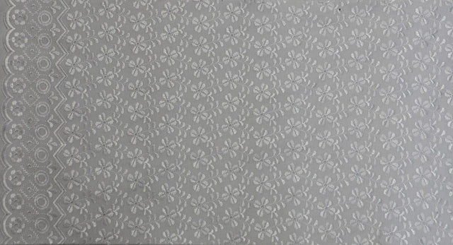 Polyester Cotton Heavy Eyelet Embroidery Fabric - Double Sided Scallop, Multiple Colors, 45" Wide (1 Yard)