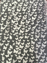 3D Butterflies White Polyester Fabric - White Butterflies, 54" Width