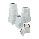 O'Creme White Cake Box with Window, 2 pc, 12 x 12 x 12 Inch Deep