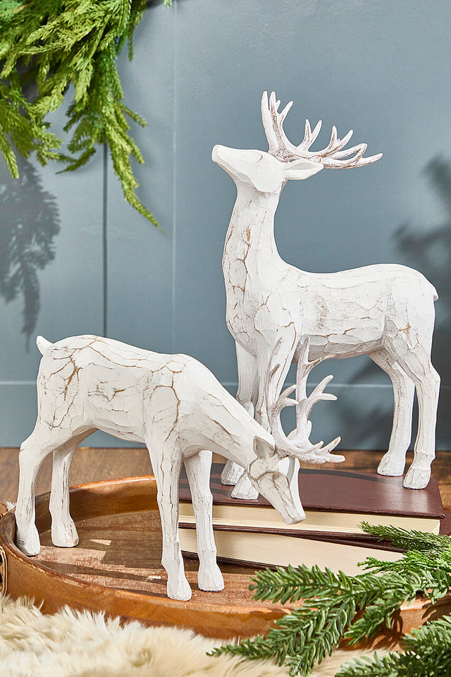 12-14" Resin Carved Deer