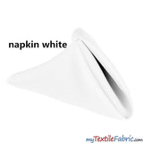 Polyester Table Napkins Polyester Fabric - Baby Hem Edge, 20" X 20", Washable, Durable, Reusable (By Box 10Pcs)