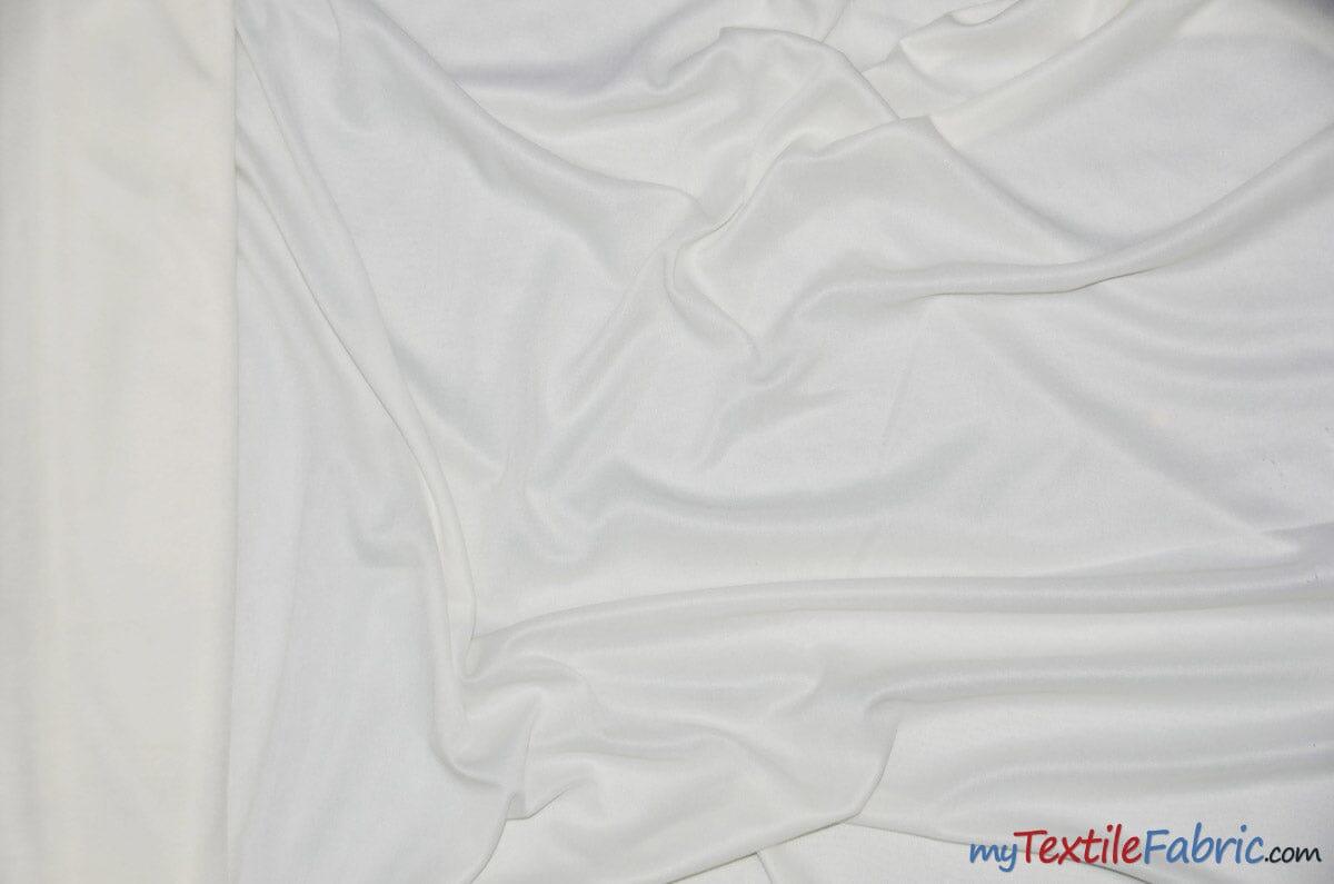 Interlock 70 Denier Polyester Fabric - Solid White, Ivory, Black, 58/60" Width (1 Yard)
