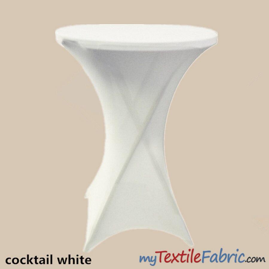 Cocktail Spandex Tablecloth - 100 Percent Polyester Fabric, Reinforced Pockets, 36" Diameter, 42" Height (By Piece)
