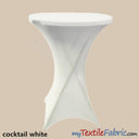 Cocktail Spandex Tablecloth - 100 Percent Polyester Fabric, Reinforced Pockets, 36" Diameter, 42" Height (By Piece)