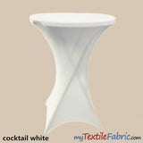 Cocktail Spandex Tablecloth - 100 Percent Polyester Fabric, Reinforced Pockets, 36" Diameter, 42" Height (By Piece)