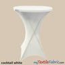 Cocktail Spandex Tablecloth - 100 Percent Polyester Fabric, Reinforced Pockets, 36" Diameter, 42" Height (By Piece)