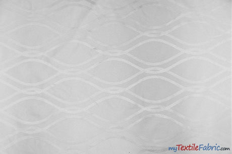 Elliptical Jacquard Polyester Fabric - Reversible Modern Geometric Pattern, 58/60" Width, Multiple Colors (1 Yard)