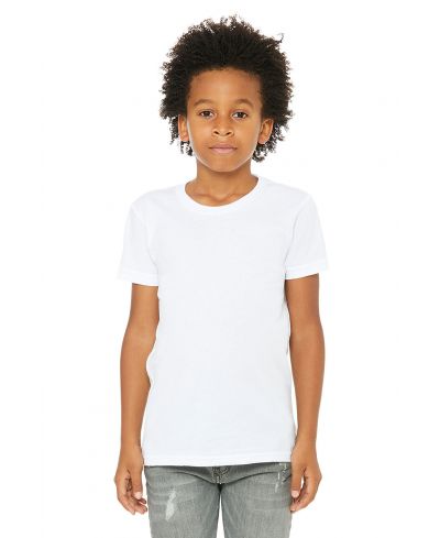 Bella Canvas 3001Y 100 Percent Cotton Fabric - White, Youth Short Sleeve, 4.2 Oz (1 Piece)