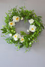 30" White Peony Wreath