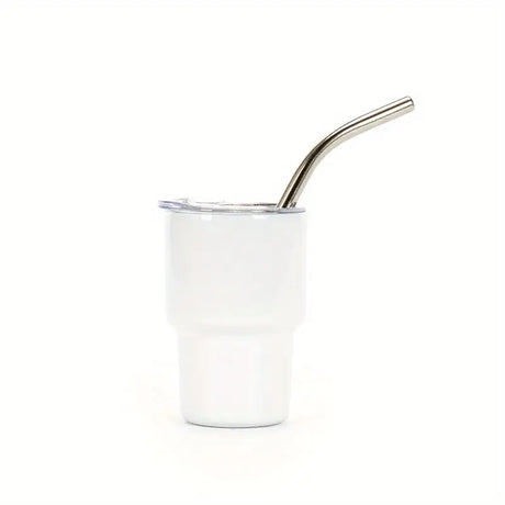 2 Oz Shot Glasses White - Vacuum Seal, Leak Proof Lids, White Boxed Set (1 Set)