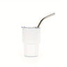 Thermal Sublimation Tumblers Stainless Steel Fabric - White, 2 Oz Shot Glass, Double-Wall Vacuum Insulation (1 Piece)