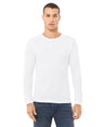 Bella Canvas 3501 Long Sleeve Cotton Fabric - White, Long Sleeve, Crew Neck (1 Piece)