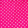Swim Knit Nylon Lycra White Polka Dots Bright Pink