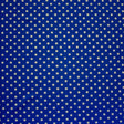 Swim Knit Nylon Lycra White Polka Dots Royal