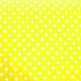 Swim Knit Nylon Lycra White Polka Dots Yellow Seconds