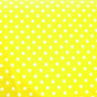 Swim Knit Nylon Lycra White Polka Dots Yellow Seconds