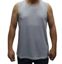 Lucky Polyester Tank Top Polyester Fabric - Grey, Sleeveless, Scoop Neck (1 Piece)