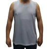 Lucky Polyester Tank Top Polyester Fabric - Grey, Sleeveless, Scoop Neck (1 Piece)