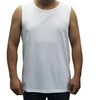 Lucky Polyester Polyester Fabric - White, Sleeveless Tank Top (1 Piece)